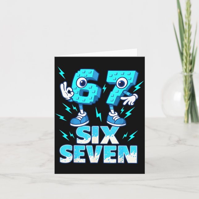 Tarjeta 67 Six Seven 6-7 - Funny Italian Brainrot Kids Gam (Anverso)