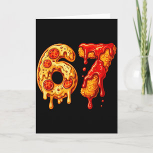 Tarjeta 67 Six Seven 6-7 Pizza & Chicken Nugget - Niño