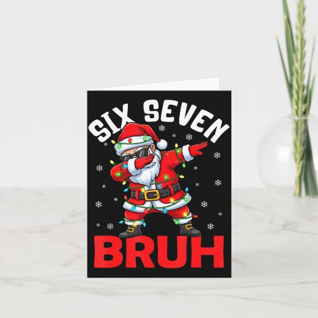 Tarjeta 67 Six Seven Burh Funny Christmas 6 7 Meme Men Wom (Anverso)