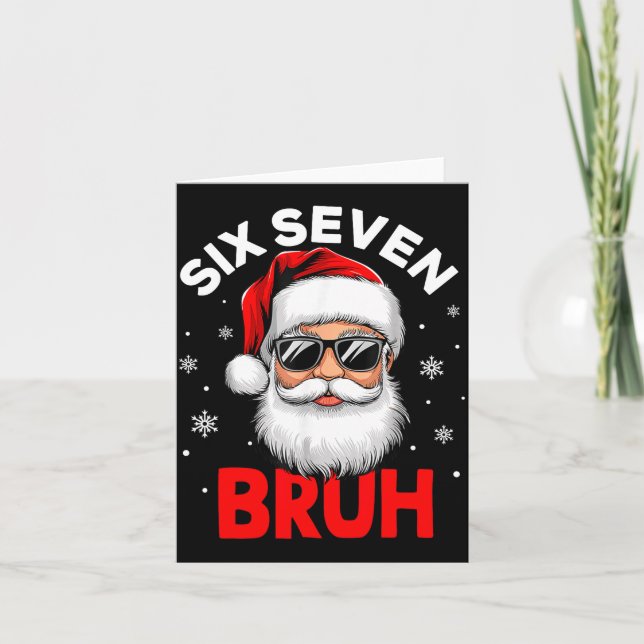 Tarjeta 67 Six Seven Burh Funny Christmas 6 7 Meme Men Wom (Anverso)