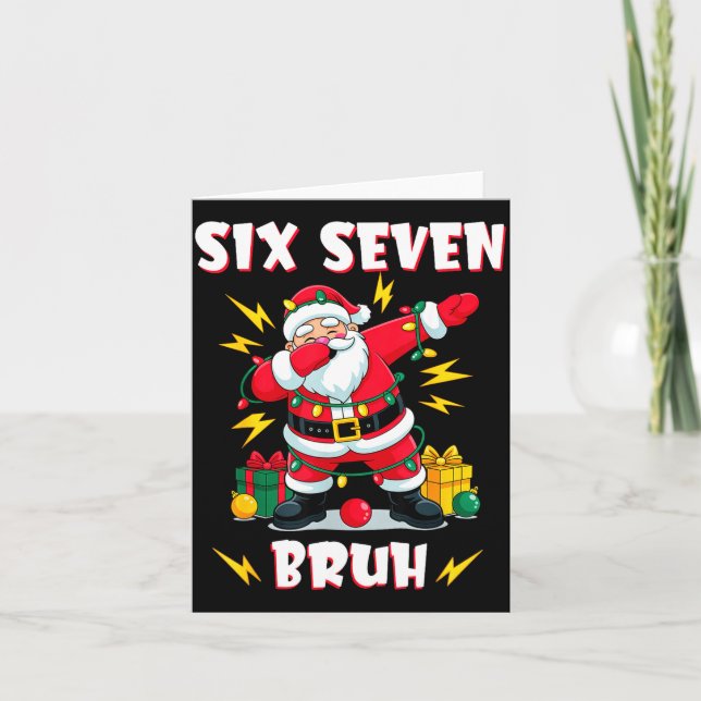Tarjeta 67 Six Seven Burh Funny Christmas 6 7 Meme Men Wom (Anverso)