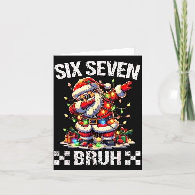 Tarjeta 67 Six Seven Burh Funny Christmas 6 7 Meme Men Wom (Anverso)