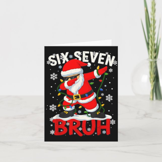 Tarjeta 67 Six Seven Burh Funny Christmas 6 7 Meme Men Wom (Anverso)