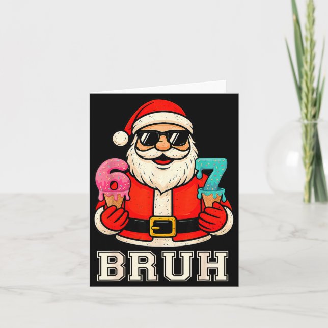 Tarjeta 67 Six Seven Burh Funny Christmas 6 7 Meme Men Wom (Anverso)