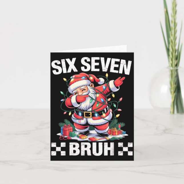 Tarjeta 67 Six Seven Burh Funny Christmas 6 7 Meme Men Wom (Anverso)