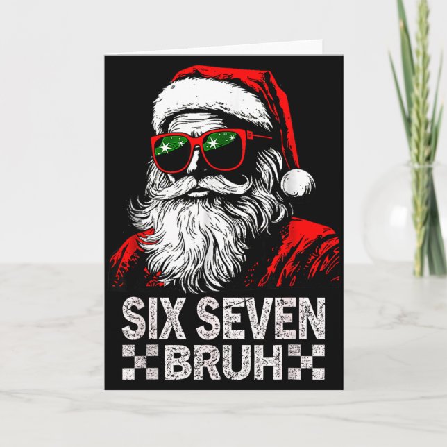 Tarjeta 67 Six Seven Burh Funny Christmas 6 7 Meme Men Wom (Anverso)