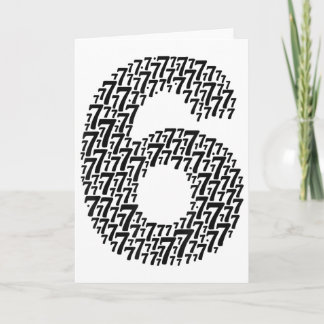 Tarjeta 67 Six Seven Diseño Divertido de 6 y 7 que Combina