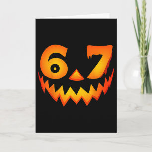 Tarjeta 67 Six Seven Disfraz de Halloween para estudiantes