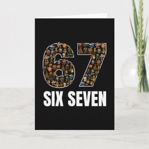 Tarjeta 67 Six Seven Italian Brainrot Gen Alpha Slang Meme