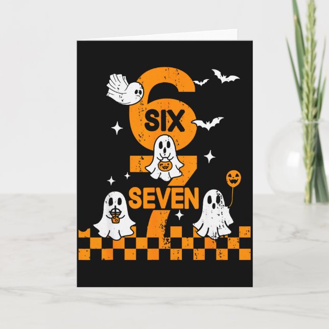 Tarjeta 67 Six Seven Meme 6 7 Couple Matching Halloween Co (Anverso)