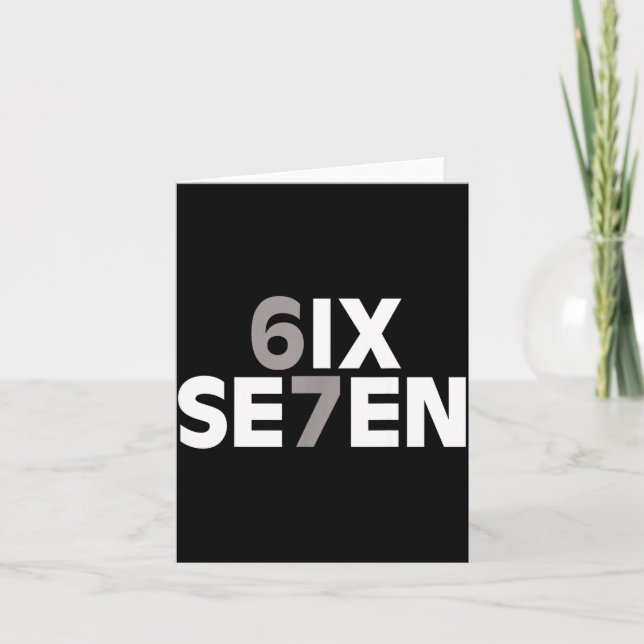 Tarjeta 67 Six Seven Meme Funny Gen Alpha Slang Teens Kids (Anverso)