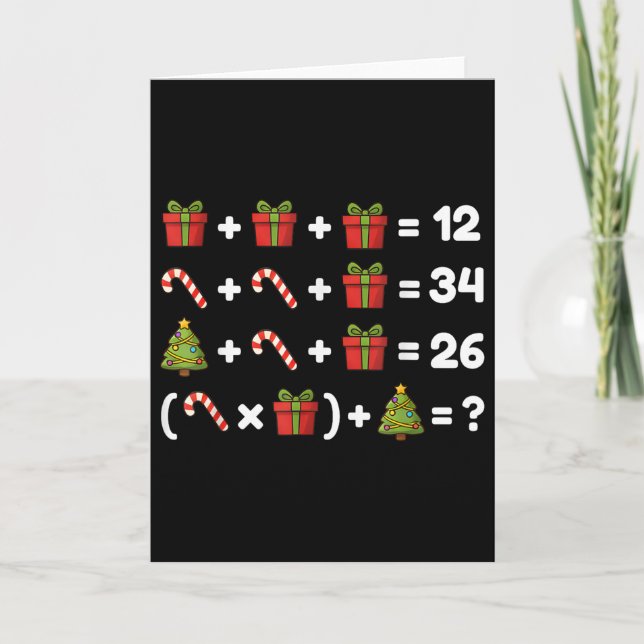 Tarjeta 67 Six Seven Meme Math Christmas Equation Logic Pu (Anverso)