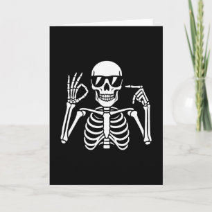 Tarjeta 67 Skeleton Funny Seis Gen Alpha Halloween Yo