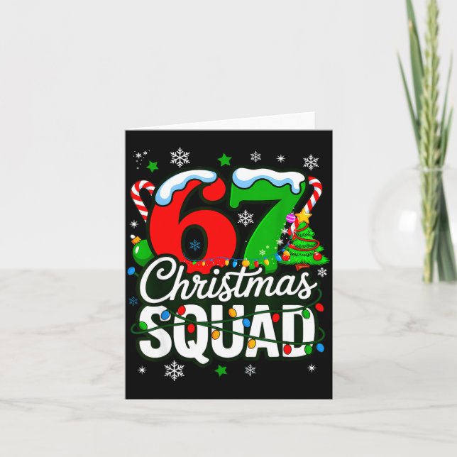 Tarjeta 67 Squad Teacher Christmas Funny Holiday Clroom Cr (Anverso)