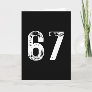 Tarjeta 67 - Sudadera con capucha divertida de meme