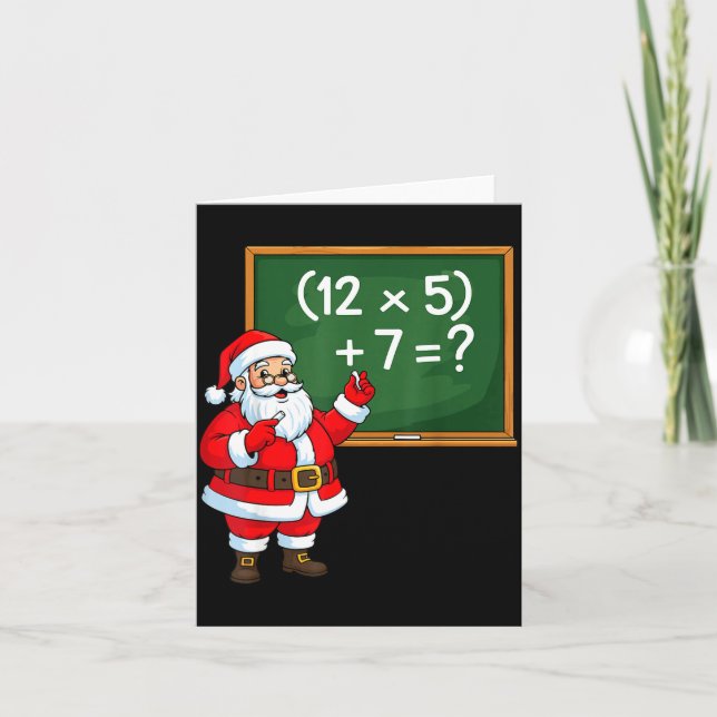 Tarjeta 67 Teacher Christmas Santa Six Seven Meme Brainrot (Anverso)