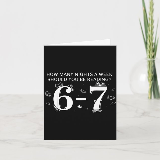 Tarjeta 67 Teacher How Many Nights A Week Should You Be Re (Anverso)