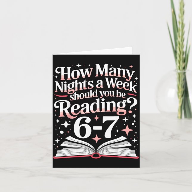 Tarjeta 67 Teacher How Many Nights A Week Should You Be Re (Anverso)