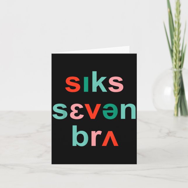 Tarjeta 67 Terapia del Habla Meme Divertido Seis Siete Bru (Anverso)