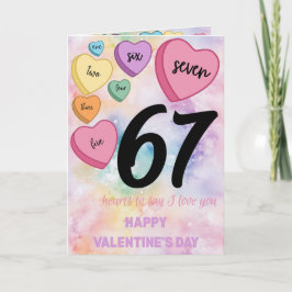 Tarjeta 67 Watercolor Heart Valetine's Day Card