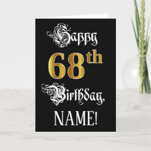 Tarjeta 68º Cumpleaños — Guión de Fancy; Mirada de Oro Fau