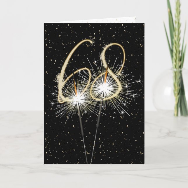 Tarjeta 68.º aniversario de los bodas (Anverso)