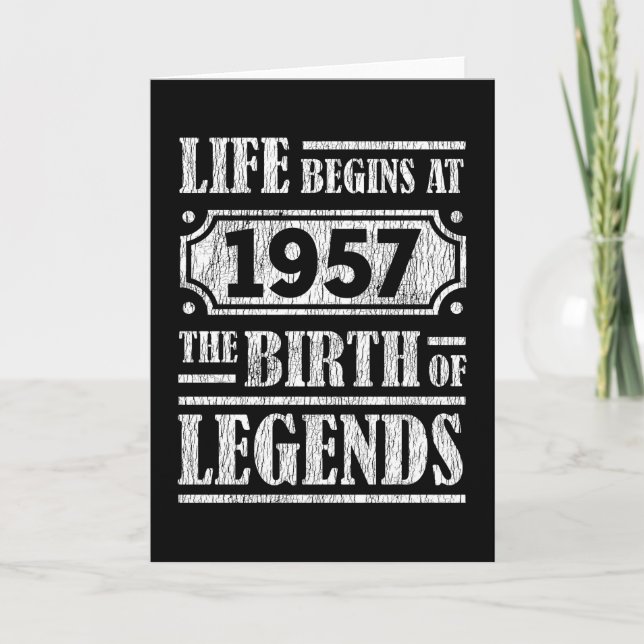 Tarjeta 68 Años De Edad 1957 Nacimiento De Leyenda 68º Cum (Anverso)