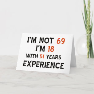 Tarjeta 69.os diseños del cumpleaños