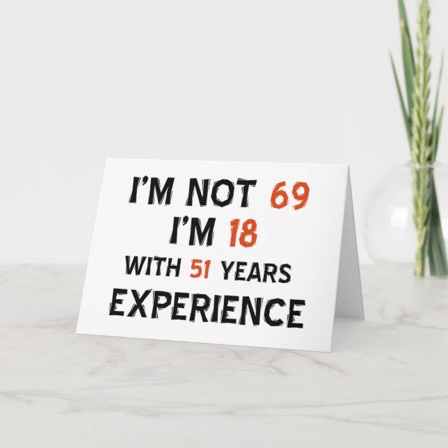 Tarjeta 69.os diseños del cumpleaños (Anverso)