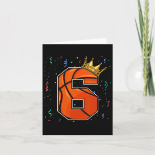 Tarjeta 6.º cumpleaños Bysketbyll Gran Número Niño de 6 añ