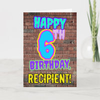 6.º cumpleaños - Diversión, graffiti urbano inspir