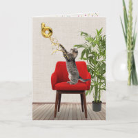 6.º Globo de Cumpleaños Con Gato De Tabby