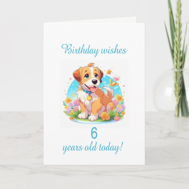 Tarjeta 6.º Perro Cachorro (Anverso)
