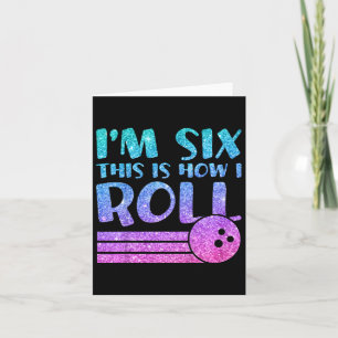 Tarjeta 6.º regalo de boliche para Chicas de cumpleaños - 