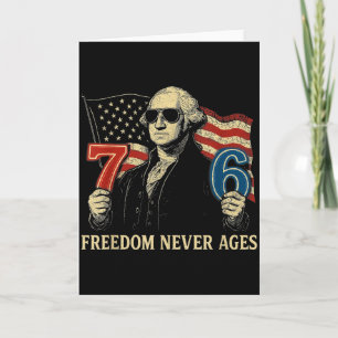 Tarjeta 6-7 7-6 George Washington Diseño de libertad para