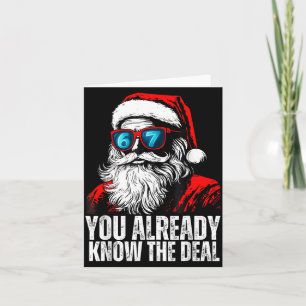 Tarjeta 6 7 Cara de Santa Seis Siete Meme Divertido 67 Nav