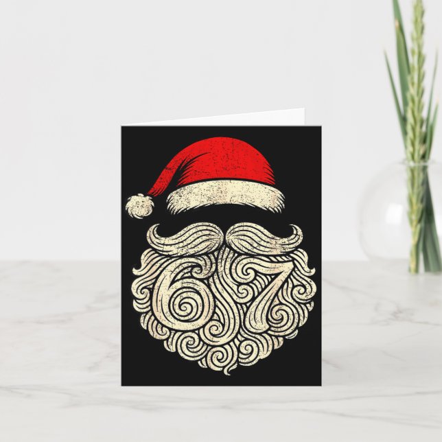 Tarjeta 6 7 Christmas 67 Santa Six Seven Christmas Boys Te (Anverso)