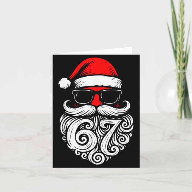 Tarjeta 6 7 Christmas 67 Santa Six Seven Christmas Boys Te (Anverso)