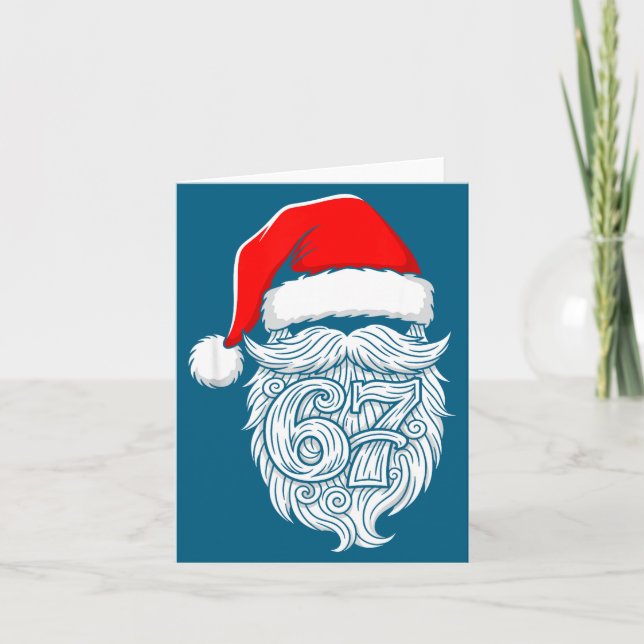 Tarjeta 6 7 Christmas 67 Santa Six Seven Christmas Boys Te (Anverso)