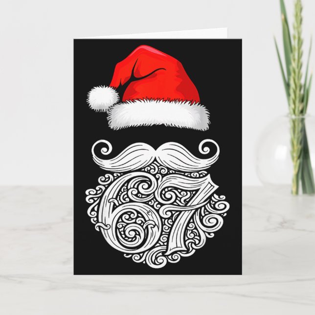 Tarjeta 6 7 Christmas 67 Santa Six Seven Christmas Boys Te (Anverso)