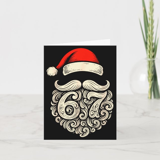 Tarjeta 6 7 Christmas Funny 67 Santa Six Seven Christmas B (Anverso)