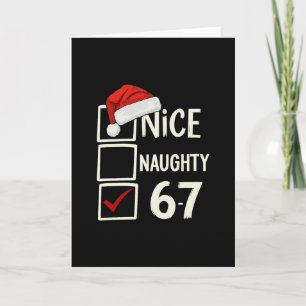 Tarjeta 6-7 Disfraz Meme Bonito Travieso 67 Navidad Cerebr