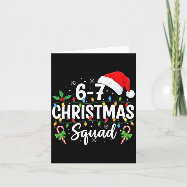 Tarjeta 6-7 escuadrón de Navidad divertido 67 Seis Siete M (Anverso)