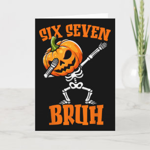 Tarjeta 6 7 Halloween 67 Meme Seis Siete Dabbing Gen Alpha