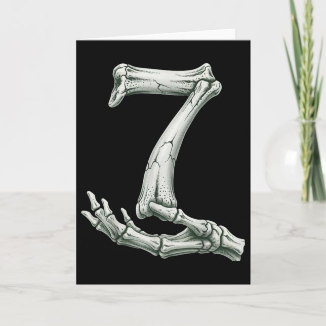 Tarjeta 6 7 Halloween Skeleton Funny 67 Meme Gen Alpha Six (Anverso)