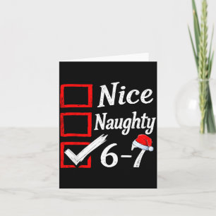 Tarjeta 6-7 Meme Bonito Malvado 67 Navidad Rotura Cerebral