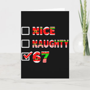 Tarjeta 6-7 Meme Bonito Travieso 67 Lista Divertida de Nav
