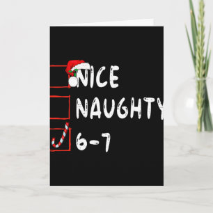 Tarjeta 6-7 Meme Bonito Travieso 67 Navidad Divertido Gráf