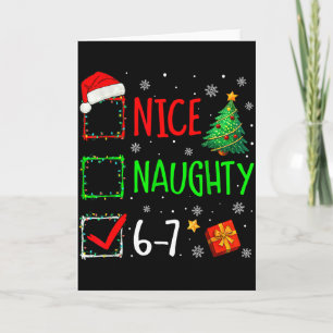 Tarjeta 6-7 Meme Bonito Travieso 67 Navidad Rotura Cerebra