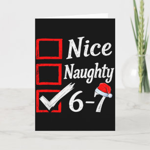 Tarjeta 6-7 Meme Bonito Travieso 67 Navidad Rotura Cerebra